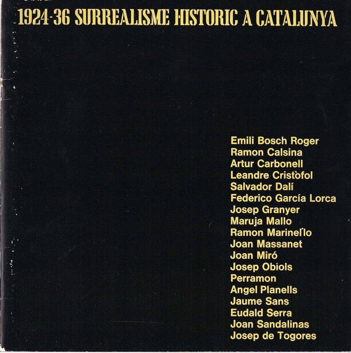 Catàleg «1924-1936, surrealisme històric a Catalunya»