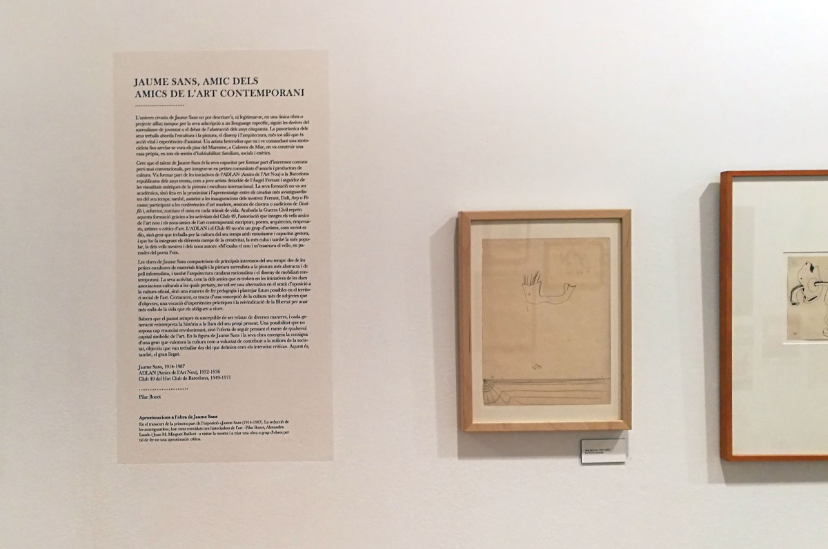 Pilar Bonet: "Jaume Sans, amic dels amics de l'art contemporani"